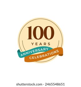 100 Jahre Jubiläumsfeier Vektorgrafik Vorlage Design Illustration