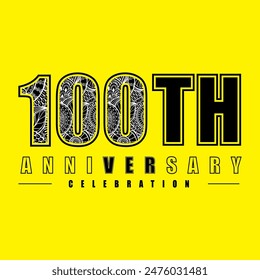 100 years anniversary celebration vector template design illustration