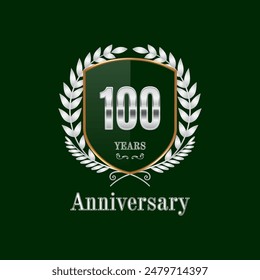 100 years anniversary celebration vector template design illustration