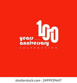 100 Years anniversary celebration , vector template design illustration