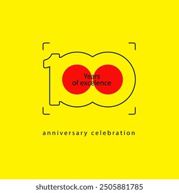 100 years anniversary celebration vector template design illustration