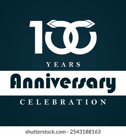 100 years anniversary celebration vector template design illustration