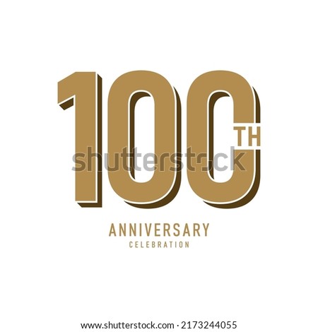 100 Years Anniversary Celebration, Vector Design Illustration Template