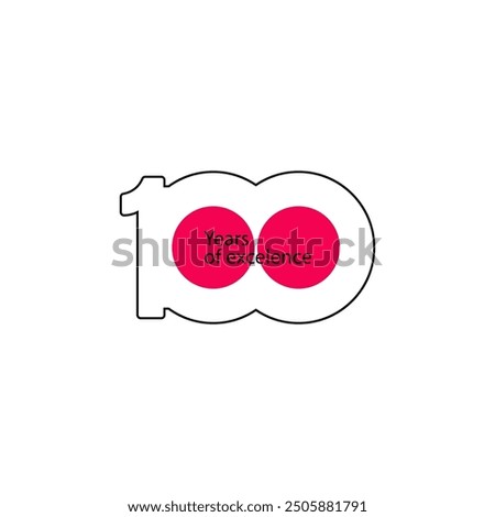 100 years anniversary celebration vector template design illustration