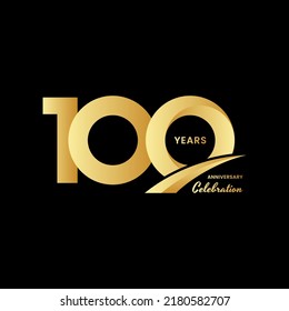 100 years anniversary celebrations logo design concept. Vector templates