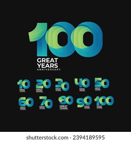 100 years anniversary celebrations logo concept