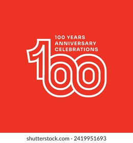 100 years anniversary celebrations logo concept