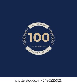 100 years anniversary celebrations logo concept	