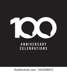 100 Years Anniversary Celebrations Vector Template Design Illustration
