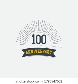 100 Years Anniversary Celebrations Vector Template Design Illustration