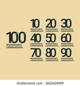 100 Years Anniversary Celebrations Vector Template Design Illustration