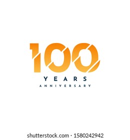 100 Years anniversary design illustration