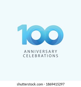 100 years anniversary design template.