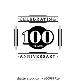 100 years anniversary design template. Vector and illustration. 