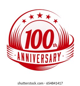 100 years anniversary design template. Vector and illustration. 100th logo.