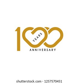 100 years anniversary design. Vector eps 10