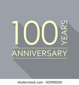 100 Years Anniversary Emblem Anniversary Icon Stock Vector (royalty 