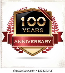 100 years anniversary golden label