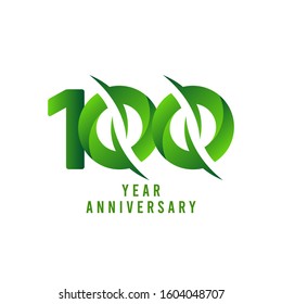 100 Years Anniversary green Celebration Vector Template Design Illustration
