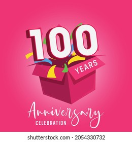 100  years  Anniversary, Invitation card.Vector illustration design
