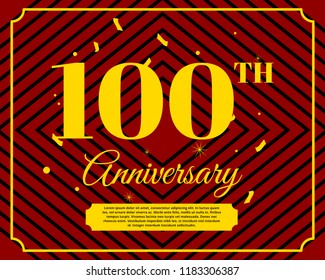 100 Years Anniversary Invitation Celebration Vector Stock Vector ...