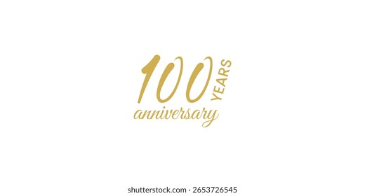 100 años de diseño de logotipo de aniversario
