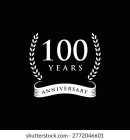 100 Years Anniversary logo design, Serif font with for luxury elegant logo concept
