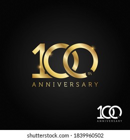 100 years anniversary logo, icon and symbol vector illustration