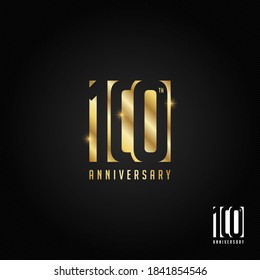 100 years anniversary logo, icon and symbol vector illustration