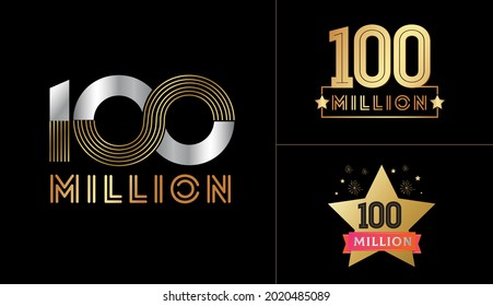 100 Years Anniversary Logo silver and golden for celebration event, invitation, greeting, Infinity logo vector illustration, golden color for celebration 2021