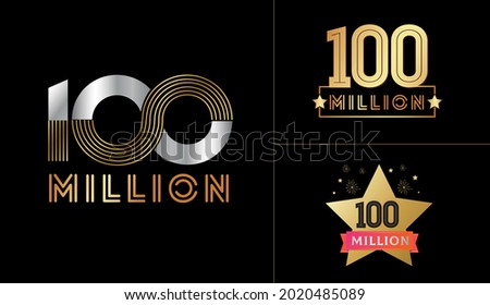100 Years Anniversary Logo silver and golden for celebration event, invitation, greeting, Infinity logo vector illustration, golden color for celebration 2021