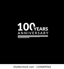 100 Years Anniversary, Logo Template. 