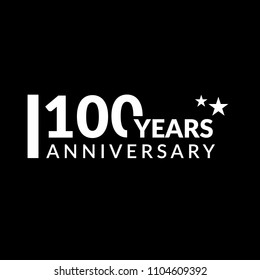 100 years anniversary, logo template. 