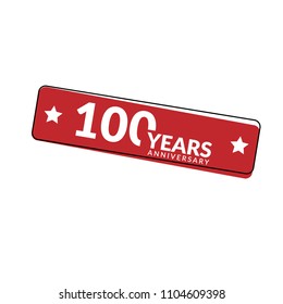 100 years anniversary, logo template. 