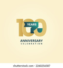 100 years anniversary logo template design