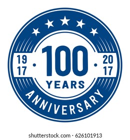 100 years anniversary logo template. Vector and illustration.