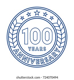 100 years anniversary logo template. 