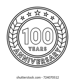 100 years anniversary logo template. 