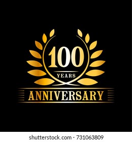 100 years anniversary logo template. 