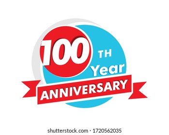100 years anniversary logotype. Celebration 100th anniversary celebration design
