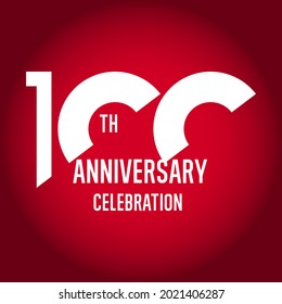 100 years anniversary modern vector template.