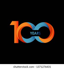 100 years anniversary and number design template