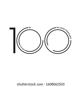 100 Years Anniversary Template Design. Vector Eps 10