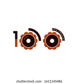 100 Years Anniversary Template Design. Vector Eps 10