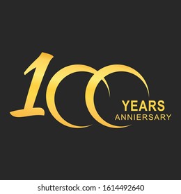 100 Years Anniversary Template Design. Vector Eps 10