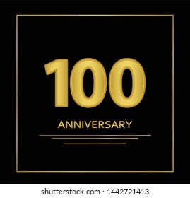 100 years anniversary vector, style  for celebration, logo template