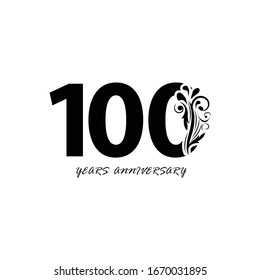 Vektorillustration zum 100-jährigen Jubiläum, Art der Feier, Logo-Vorlage