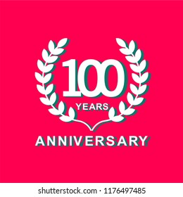 100 Years Anniversary Vector Template Design Illustration