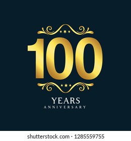 100 Years Anniversary Vector Template Design Illustration.