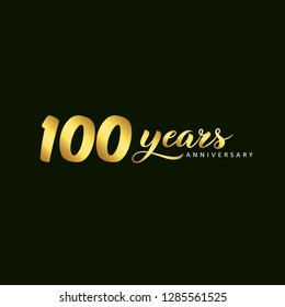 100 Years Anniversary Vector Template Design Illustration.